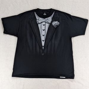 Disney Mickey Mouse Tuxedo T-Shirt Men's XXL Groom Wedding Disneyland World Park